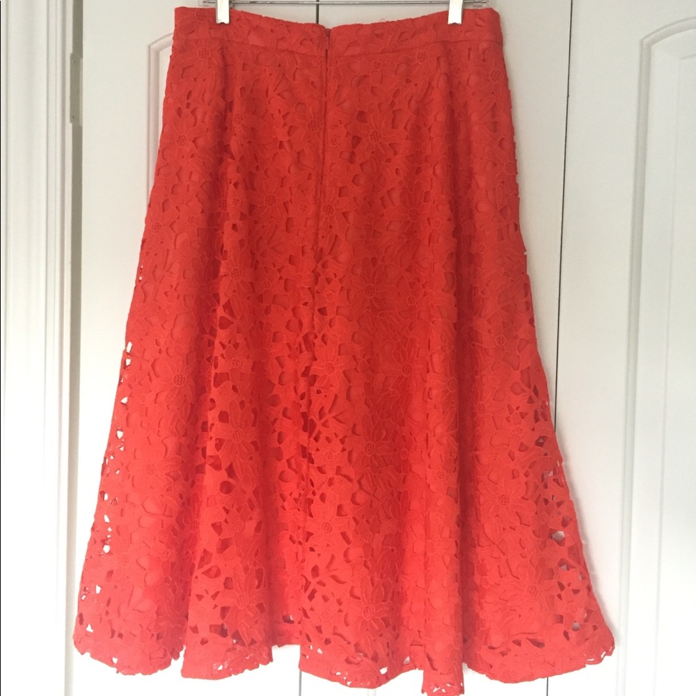 NWT, Banana Republic, Orange Lace,  Skirt, Size 10